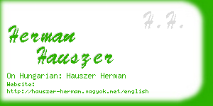 herman hauszer business card